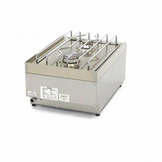 Gas stove with 2 burners - 40 x 60 cm.