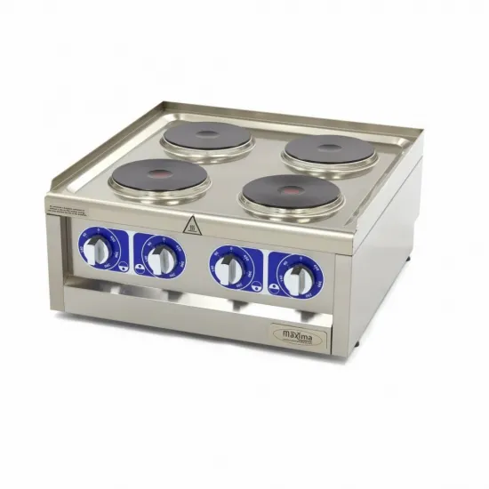 Electric stove with 4 cast iron hobs 60 x 60 cm