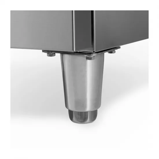 Double induction hob with storage cabinet