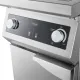 Double induction hob with storage cabinet