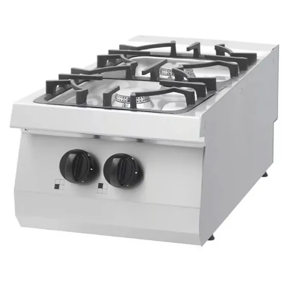 Gas stove with 2 chrome burners - 15kW