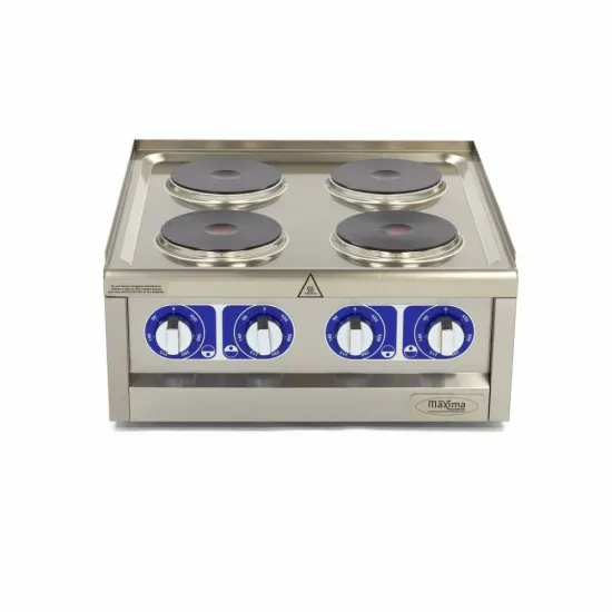 Electric stove with 4 cast iron hobs 60 x 60 cm