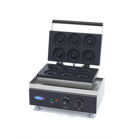 Donut Maker - 6 pieces - non-stick coating, timer and thermostat