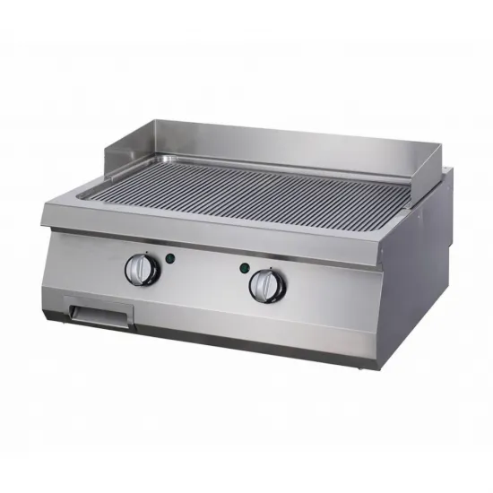 Grill on Gas - ribbed chrome plate, two zones - Series 700