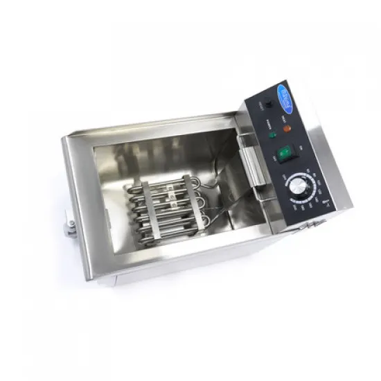 Professional Deep Fryer 10 Liters - with Tap, Heat-Resistant Handle, Temperature Indicator Light