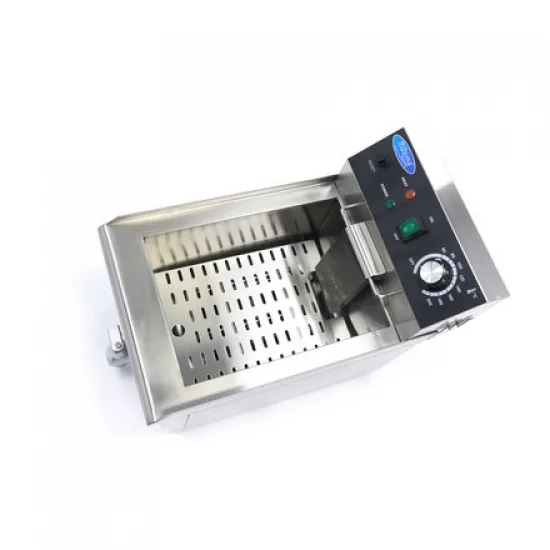 Professional Deep Fryer 10 Liters - with Tap, Heat-Resistant Handle, Temperature Indicator Light