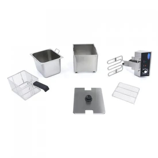 Professional Fryer 8 Liters, Thermostat between 50 °C and 200 °C, Temperature Indicator Light
