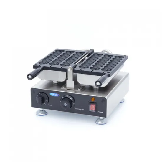 Lollipop Type Waffle Maker / Hearts Emoji - 3 pieces, thermostat 50°C to 300°C, temperature indicator