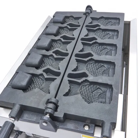 Digital Waffle Maker Fish - Taiyaki - 5 pieces, thermostat 50°C to 300°C, timer with alarm, temperature indicator