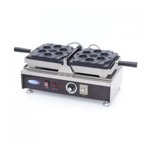 Waffle Maker Cakes - 6 pieces, thermostat 50°C to 300°C, timer with alarm, temperature indicator