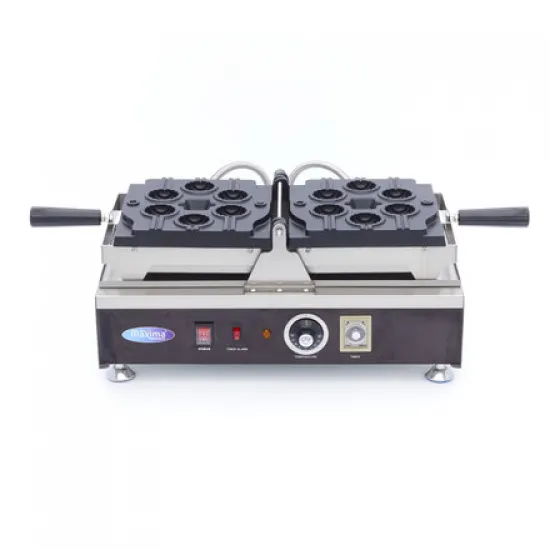 Waffle Maker Cakes - 6 pieces, thermostat 50°C to 300°C, timer with alarm, temperature indicator
