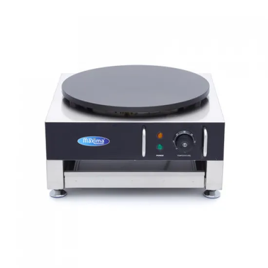 Single crepe maker, electric, with temperature indicator, thermostat from 0°C to 300°C
