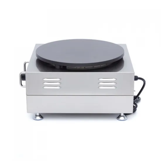 Single crepe maker, electric, with temperature indicator, thermostat from 0°C to 300°C