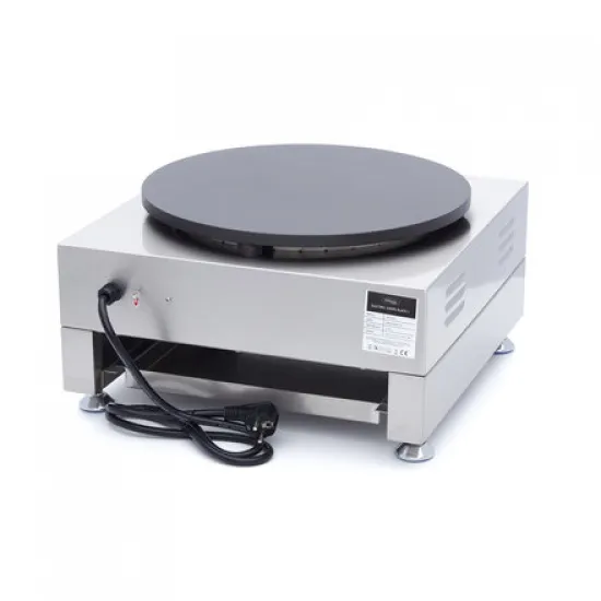 Single crepe maker, electric, with temperature indicator, thermostat from 0°C to 300°C