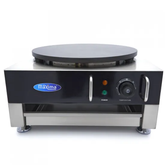 Single crepe maker, electric, with temperature indicator, thermostat from 0°C to 300°C
