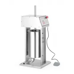 Automatic Sausage Filling Machine - 15 Liters - Vertical, Stainless Steel - Foot Pedal