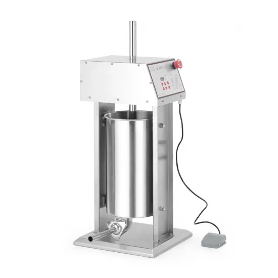 Automatic Sausage Filling Machine - 15 Liters - Vertical, Stainless Steel - Foot Pedal
