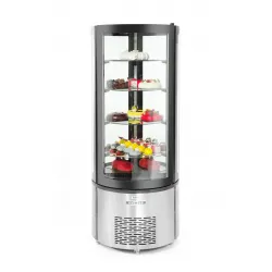 Round Cake Display Case with 4 Shelves - 360L, from 0°C to +6°C