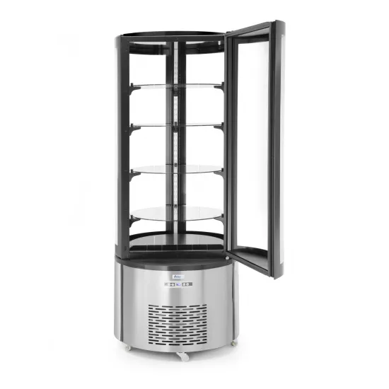 Round Cake Display Case with 4 Shelves - 360L, from 0°C to +6°C
