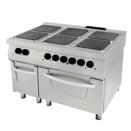 Electric stove - 6 burners and oven - additional cabinet - series 900