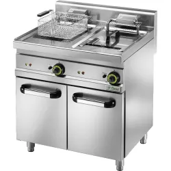 Fryer two compartments of 18L on base, electric Fimar SFM18D