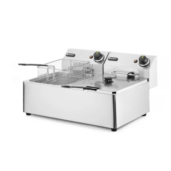 Deep Fryer, Electric 2 x 6 L, Adjustable Thermostat and Overload Protection