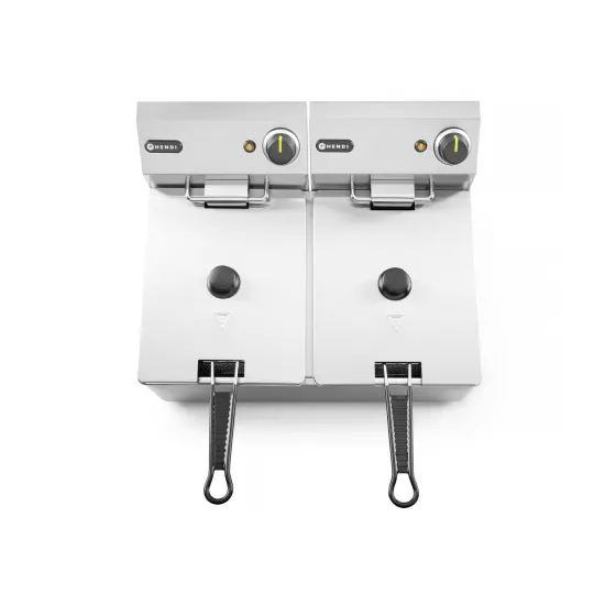Deep Fryer, Electric 2 x 6 L, Adjustable Thermostat and Overload Protection