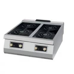 Induction hob with 4 zones, 50 - 300 °C, with an overheat safety switch