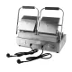 Contact grill - smooth plates 2x22cm - adjustable thermostat
