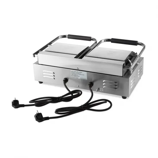 Contact grill - smooth plates 2x22cm - adjustable thermostat
