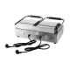 Contact grill - smooth plates 2x22cm - adjustable thermostat