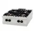 Gas stove with 4 chrome burners 2 x 10kW and 2 x 6kW - 80x90. Series 900.