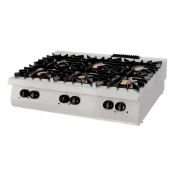 Gas stove with 6 chrome burners - 120x90. Series 900