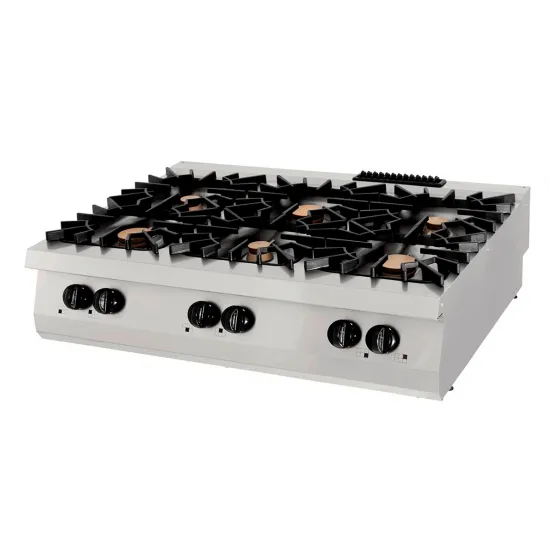 Gas stove with 6 chrome burners - 120x90. Series 900