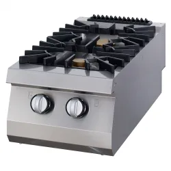 Gas stove with 2 chrome burners - 40x90. Series 900