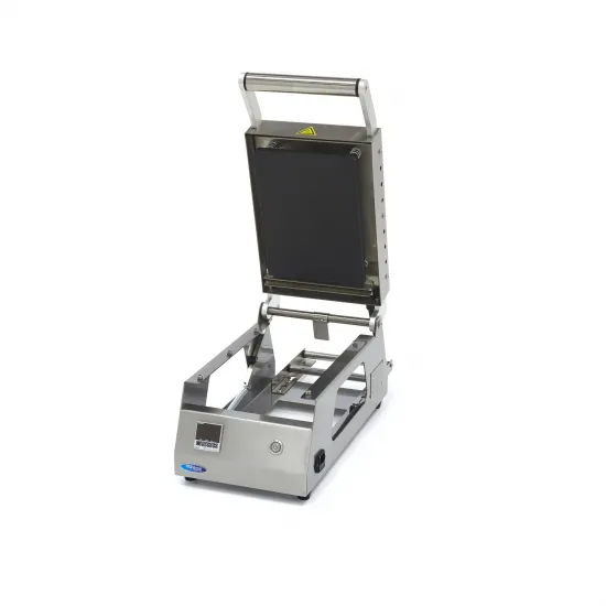 Food Packaging Machine with Top Sealing-Small 25x18 cm, 6-8 trays per minute