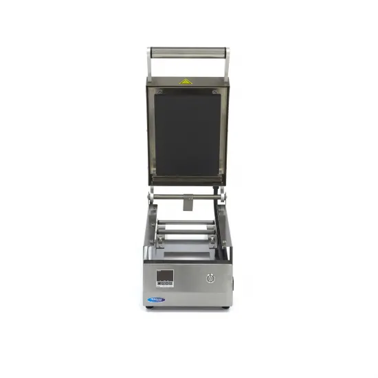 Food Packaging Machine with Top Sealing-Small 25x18 cm, 6-8 trays per minute
