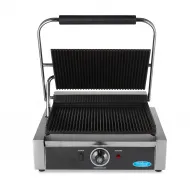 Contact grill - ribbed - plate length 33.5cm - adjustable thermostat