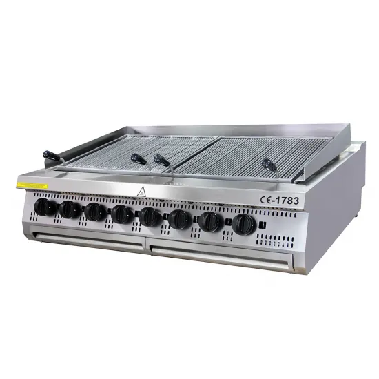 Grill on gas with 8 zones, 