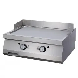 Gas grill, with two independent smooth zones, Chrome finish - 80x90 cm, Maxima 900