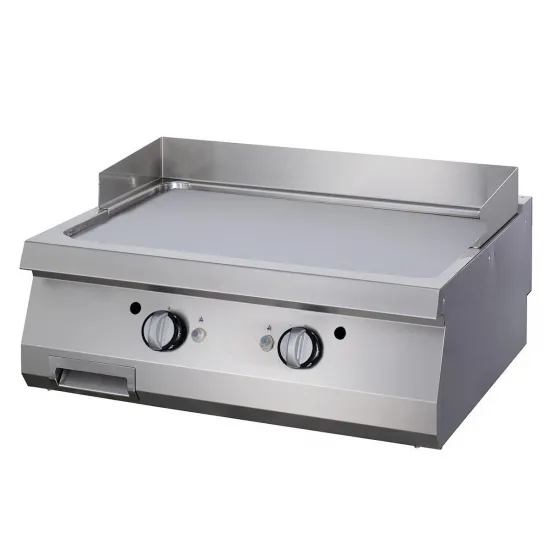 Gas grill, with two independent smooth zones, Chrome finish - 80x90 cm, Maxima 900