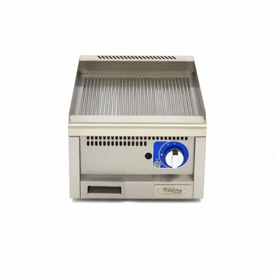 Professional ribbed grill, gas, 40x60 cm, piezo ignition.