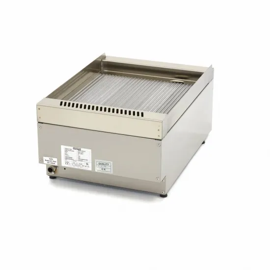 Professional ribbed grill, gas, 40x60 cm, piezo ignition.