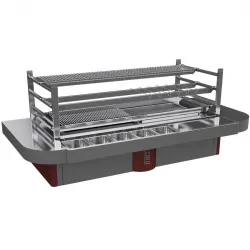 Grill on two levels Robata - red