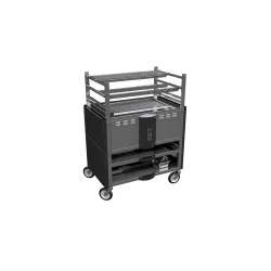 Grill Robata on two levels, closed base - black color