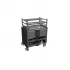 Grill Robata on two levels, closed base - black color