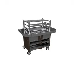 Grill Robata on two levels, closed base - brown
