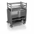 Grill Robata on two levels, closed base - gray