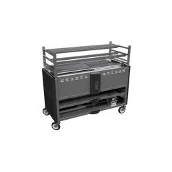 Robata grill on two levels with closed base – black MasterChef 500