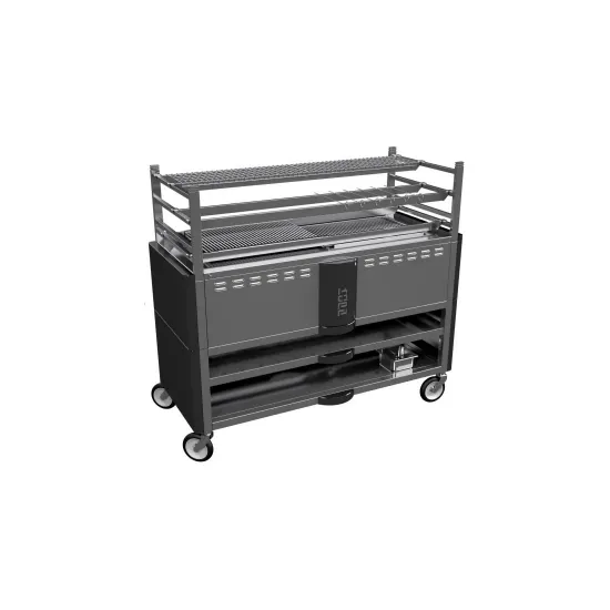 Robata grill on two levels with closed base – black MasterChef 500